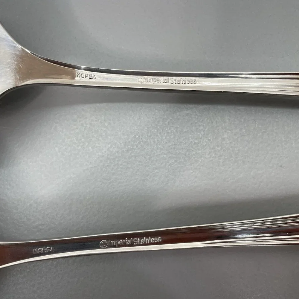Imperial Seaswept Flatware Serving Set Meat Fork Pie Cake Server Stainless Korea